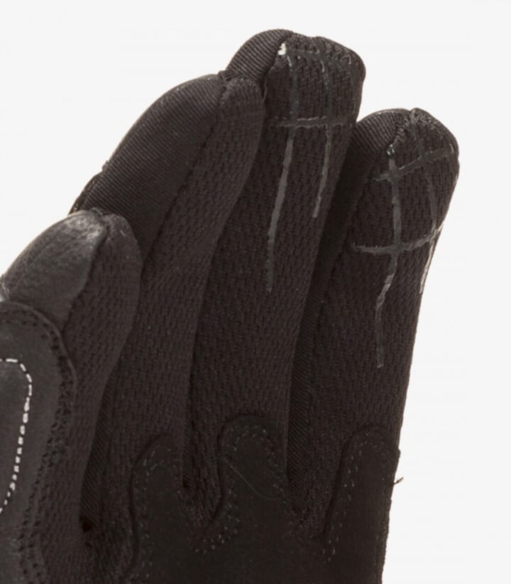 Guantes de verano unisex G-28 de Rainers en color negro y fluor G28F