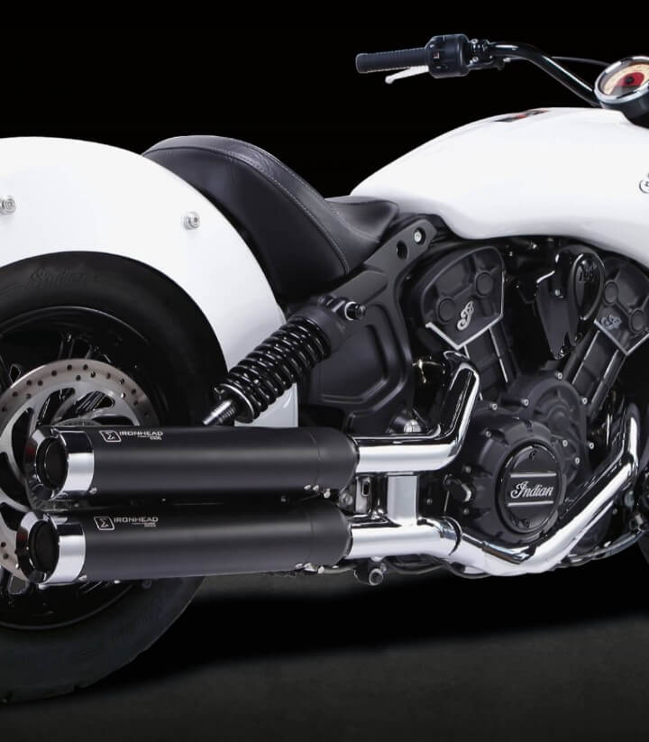 Ixil HC1-2B exhaust for Indian Scout / Scout Bobber 2015-19 color Black