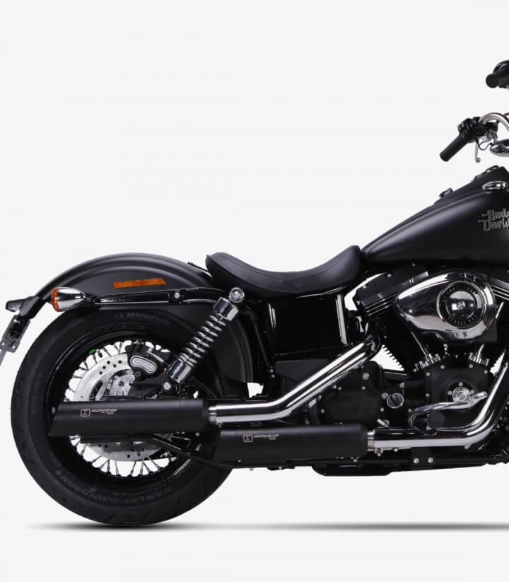 Escape Ixil HC1-3B para Harley Davidson Dyna Street Bob del 2006-16 color Negro