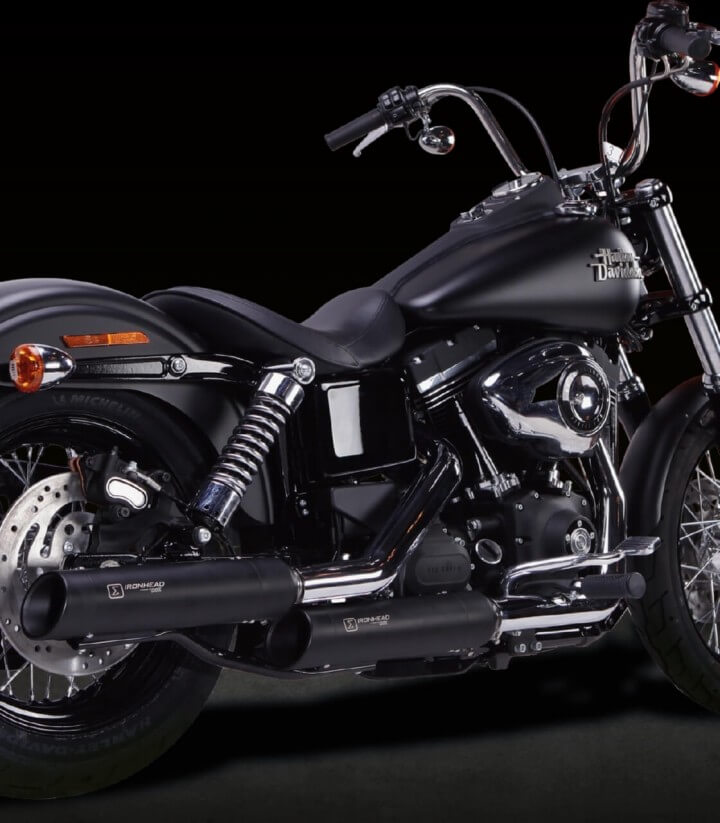 Escape Ixil HC1-3B para Harley Davidson Dyna Street Bob del 2006-16 color Negro