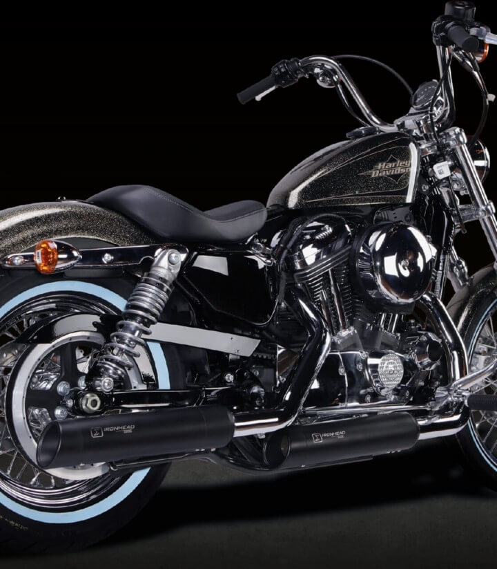 Ixil HC1-3B exhaust for Harley Davidson Sportster XL 883/1200 2014-2016 color Black