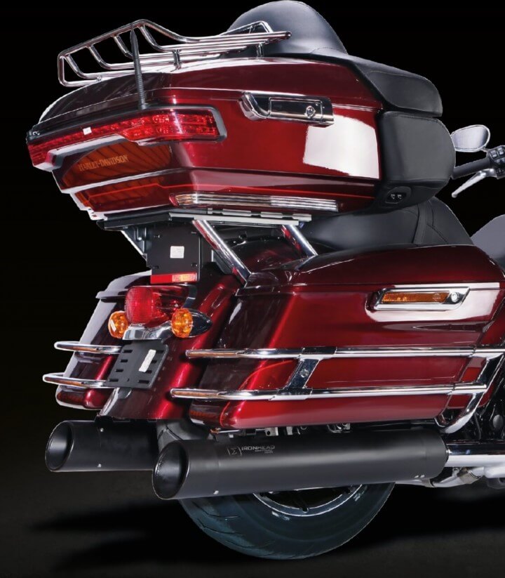 Ixil HC2-1B exhaust for Harley Davidson Touring Road King 2006-16 color Black