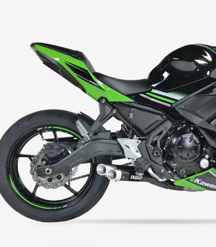 Ixil L3XB exhaust for Kawasaki Z650, Ninja 650 2017-19 color Black