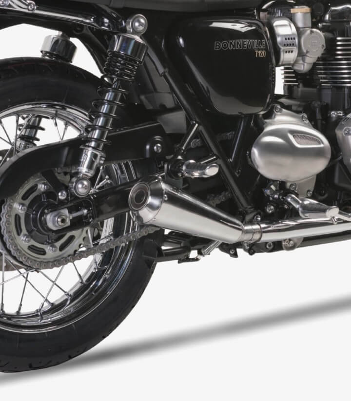 Ixil OVC11SS exhaust for Triumph Bonneville / T120 2016 color Steel