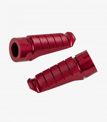 Estriberas Racing de Puig para moto en color rojo 6301R