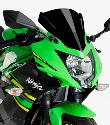 Kawasaki Ninja 125 Puig Racing Black Windshield 3539N