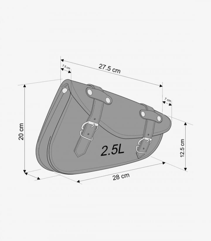 Customacces Saddlebags model Detroit color Brown