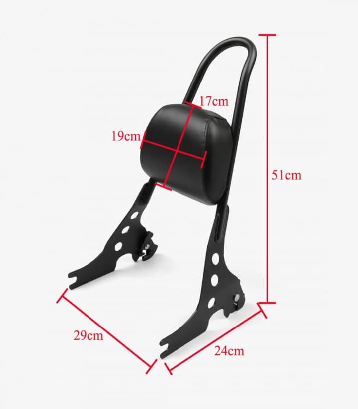 Customacces Speed Model Backrest for the passenger color Black