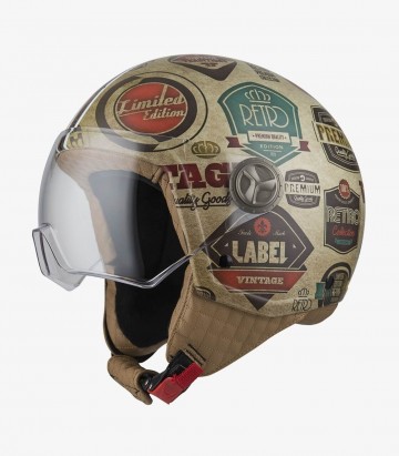 Casco Jet NZI Zeta 2 Optima Retro Labels Mate