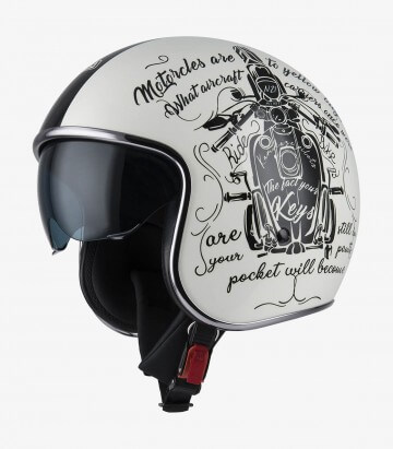 NZI Rolling 3 Sun Tank Bone Open Face Helmet