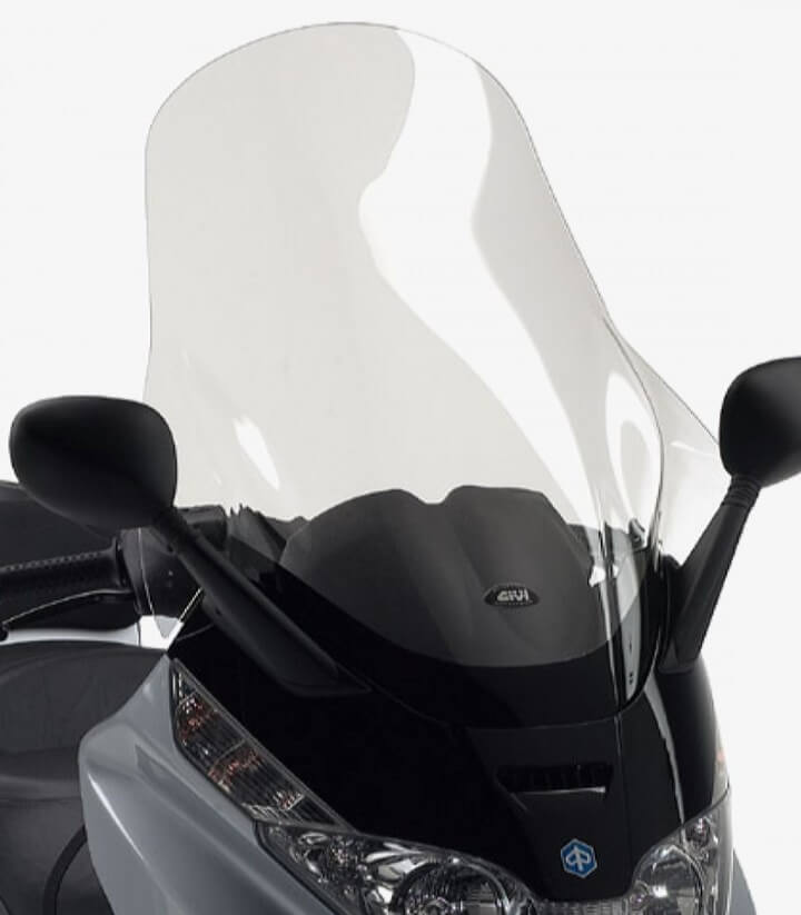 Parabrisas Transparente Givi D500ST para Piaggio X8 125/150/200/250/400, X-Evo 125/250/400