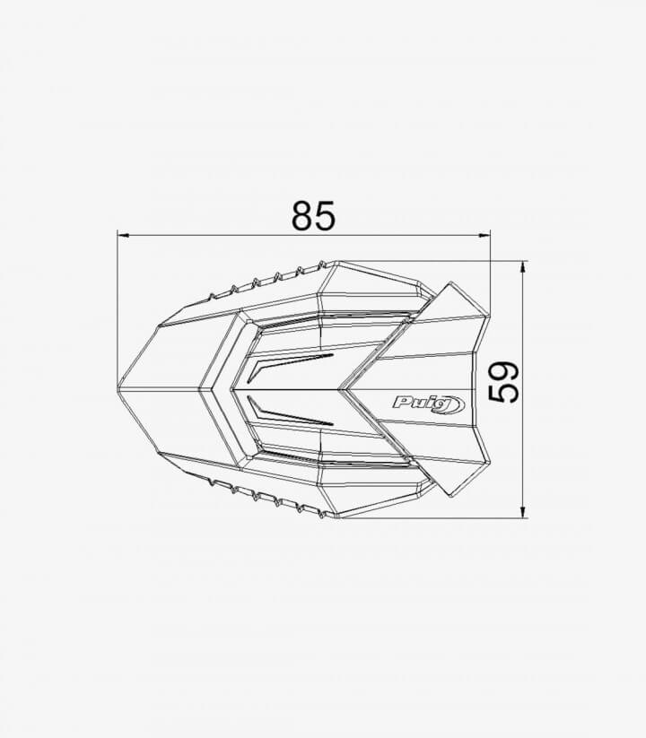Topes anticaída R19 3182N de Puig para Kawasaki ZX-6R 636