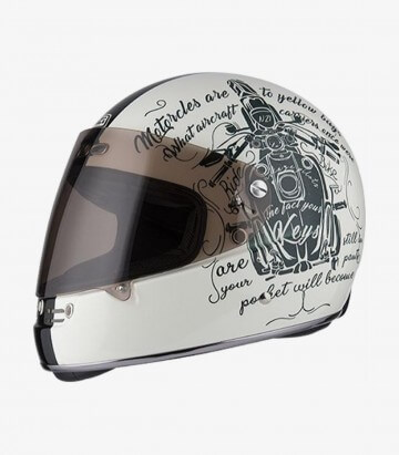 NZI Street Track 3 Tank Bone Full Face Helmet