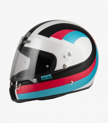 Casco Integral NZI Street Track 4 Waves Blanco y negro mate