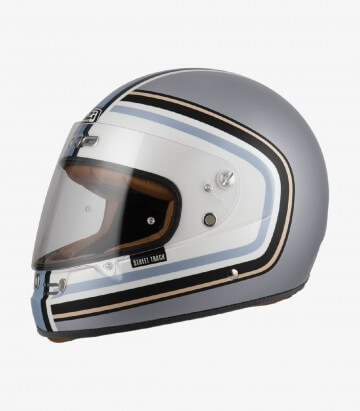NZI Street Track 4 Sputnik Silver & Blue Matt Full Face Helmet