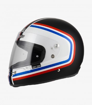 Casco Integral NZI Street Track 4 Sputnik Negro mate con bandera de Francia