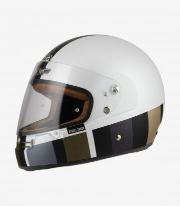 NZI Street Track 4 Harmony White & Gold Matt Full Face Helmet