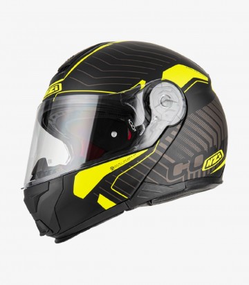 NZI Combi 2 Duo Sierra Black & Yellow Matt Modular Helmet