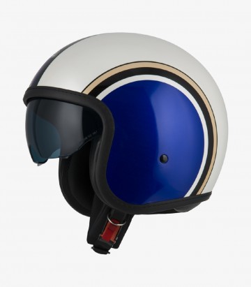 Casco Jet NZI Rolling 4 Sun Diana Azul y Blanco perlado