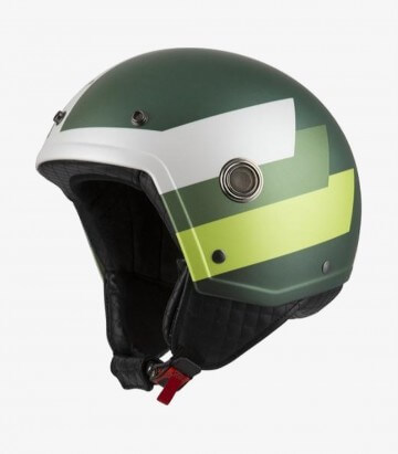 Casco Jet NZI Tonup Optima Bandi Musgo y Pistacho Mate