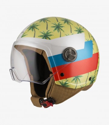 Casco Jet NZI Zeta 2 Optima Palm Beach Amarillo Mate