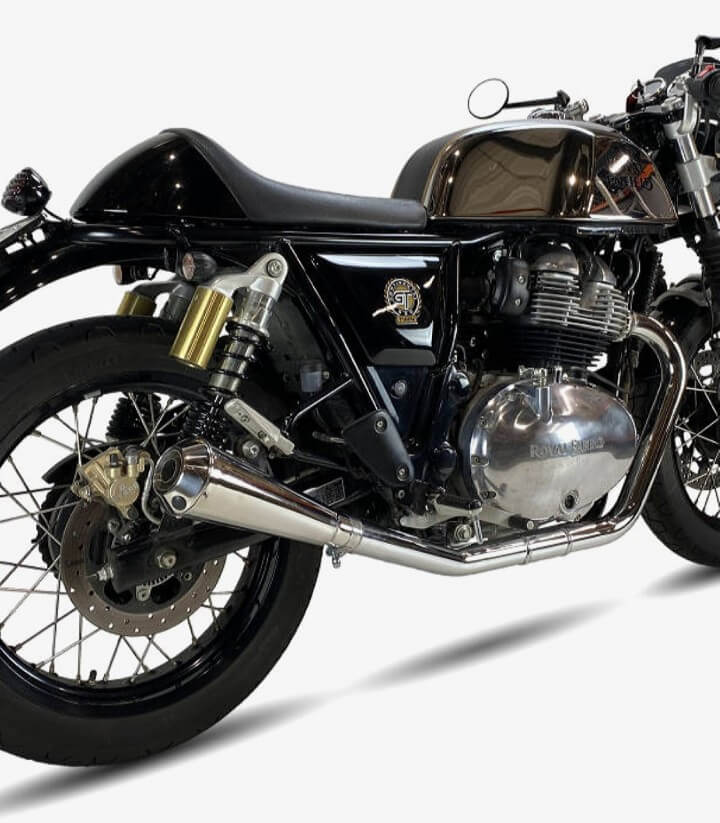 Escape Ironhead OVC11SSS para Royal Enfield Continental GT 650 color Acero
