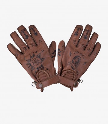 Guantes Second Skin de By City de verano de hombre color tattoo II marrón