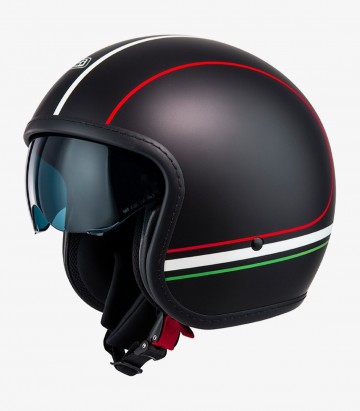 NZI Rolling 4 Sun Black matt Open Face Helmet