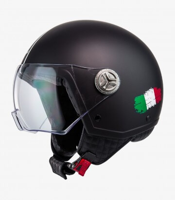 NZI Zeta 2 Optima Flusso Matt black Open Face Helmet