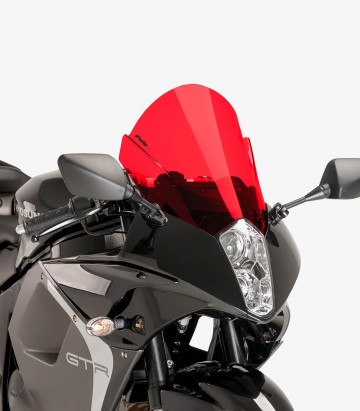 Hyosung GT650Ri Puig Racing Red Windshield 6716R