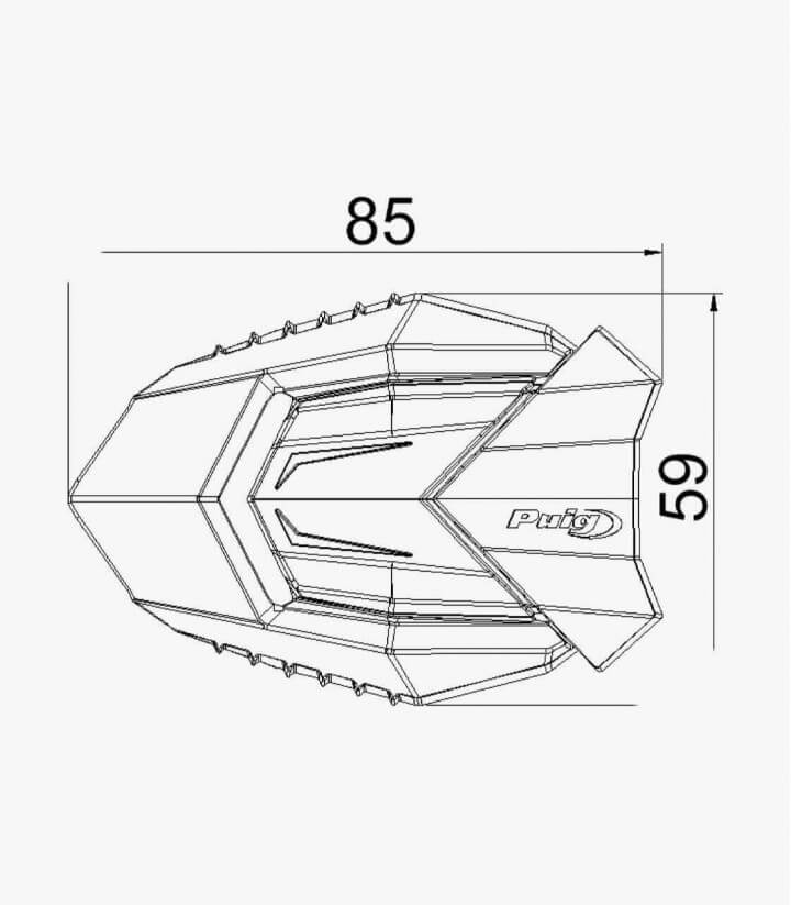 Puig R19 frame sliders 20669N for Yamaha MT-09, Tracer 9