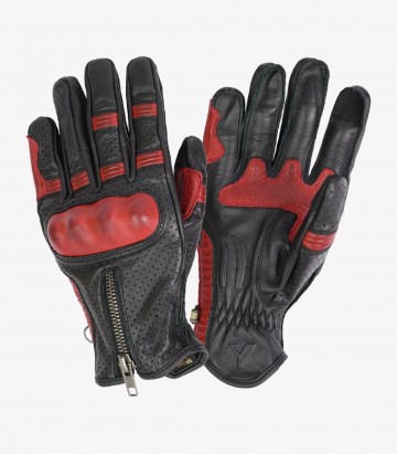 Guantes Amsterdam de By City de verano de hombre color negro y rojo
