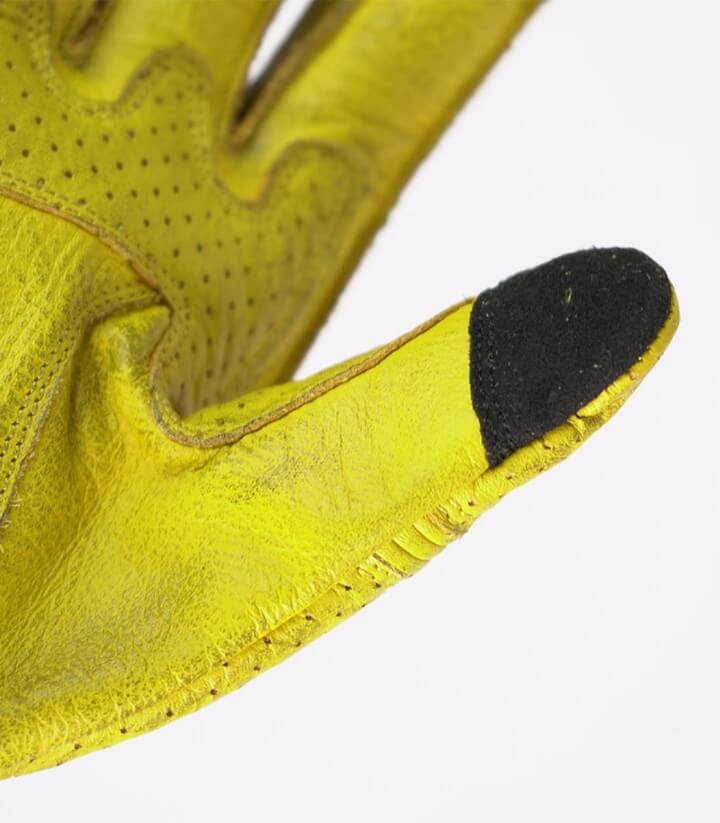 Guantes Pilot II de By City de verano de hombre color amarillo