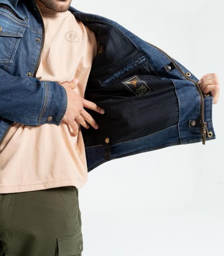 Chaqueta de verano para hombre By City Kansas azul 4000170
