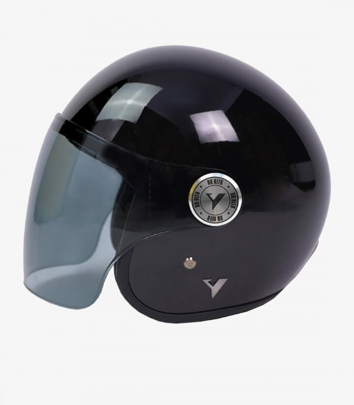 By City The City Black shiny open Face helmet