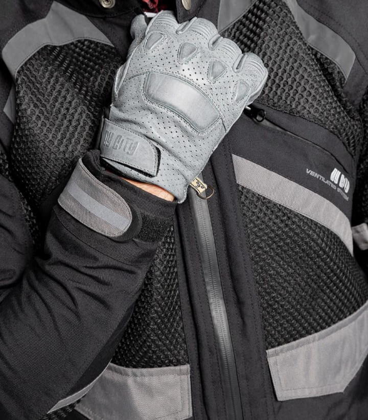 Guantes Pilot II de By City de verano de hombre color gris