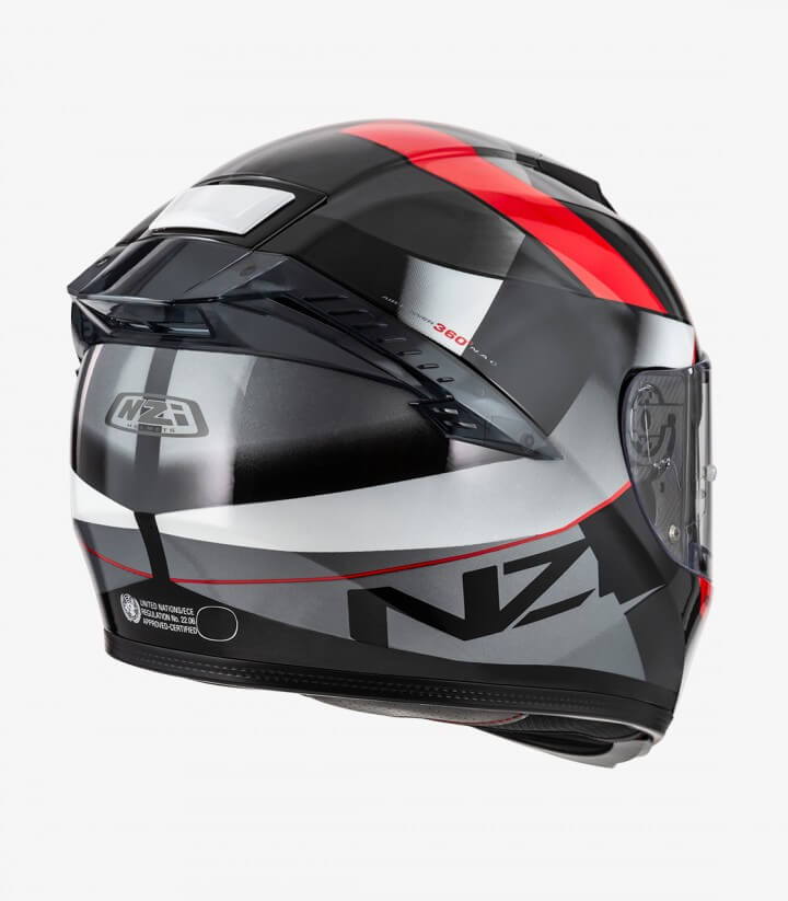 Casco Integral NZI Eurus 4 Stream Duo Vanguard Negro, antracita y rojo