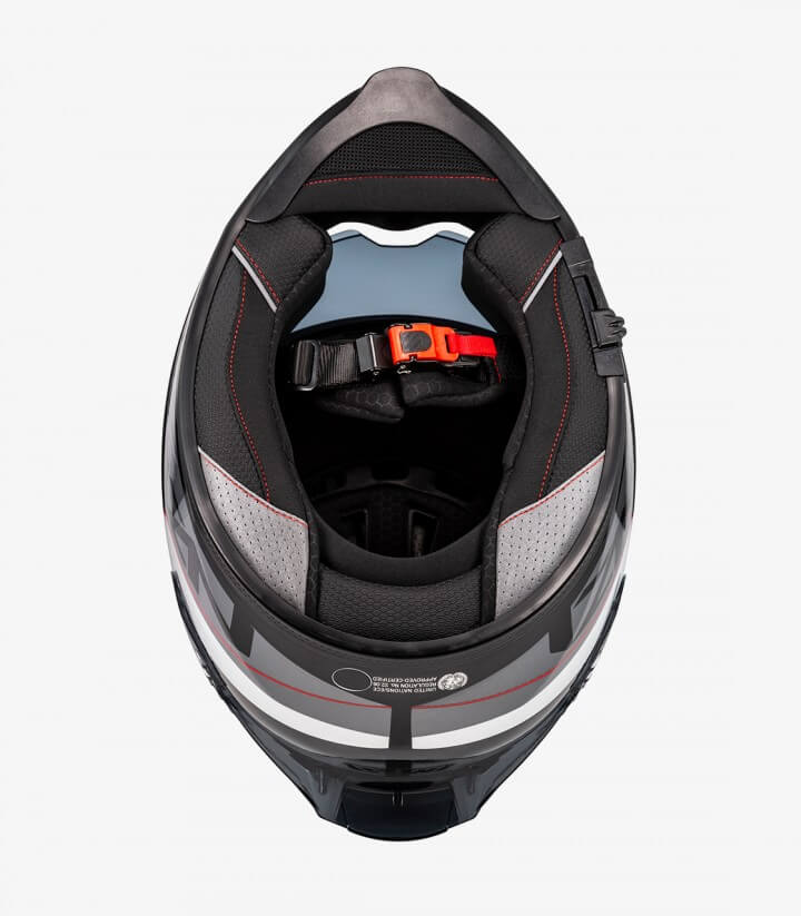 Casco Integral NZI Eurus 4 Stream Duo Vanguard Negro, antracita y rojo