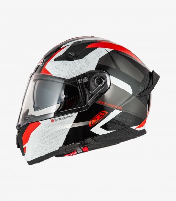 NZI Go Rider Trident Black&Gray&Red Full Face Helmet