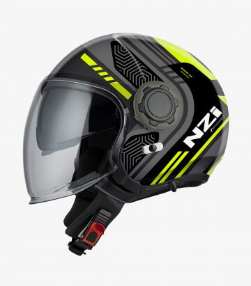 Casco Jet NZI Ringway 2 Duo Connected Antracita y gris mate