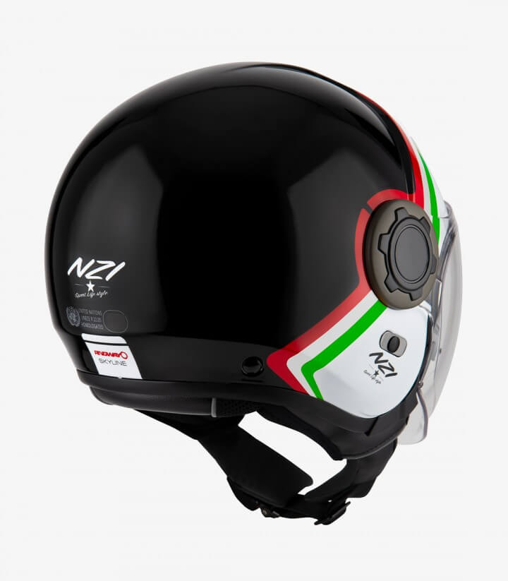 NZI Ringway 2 Duo Skyline Italy Black and white Italy Open Face Helmet