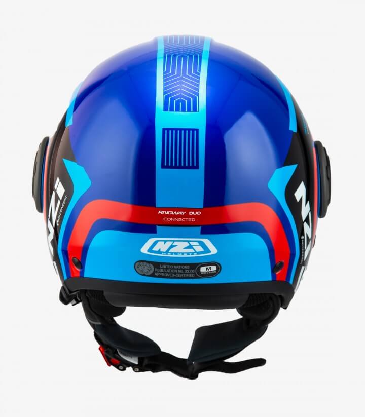 NZI Ringway 2 Duo Connected Blue, pink and blue matte Open Face Helmet