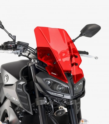 Yamaha MT-09 Puig Naked New Generation Touring Red Windshield 9377R