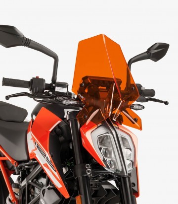 KTM Duke 125/390 Puig Naked New Generation Sport Orange Windshield 9514T