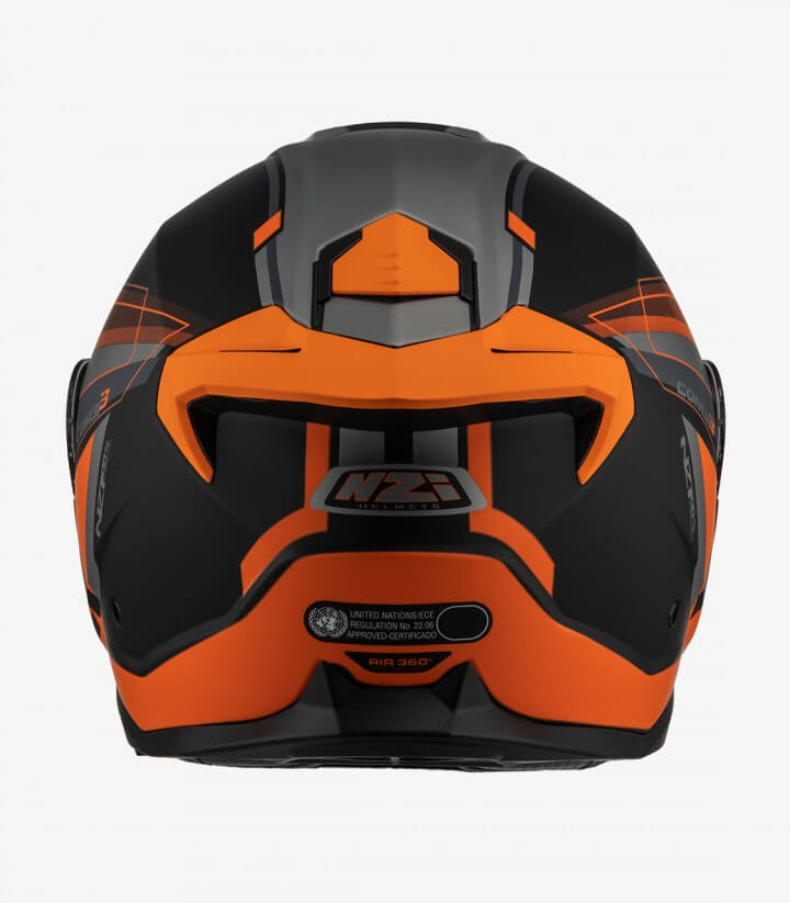 Casco Modular NZI Combi 3 Duo Daily Negro, Naranja y Antracita Mate