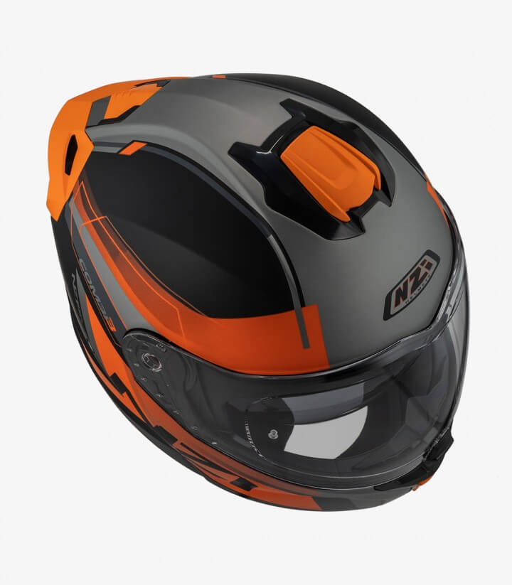 Casco Modular NZI Combi 3 Duo Daily Negro, Naranja y Antracita Mate