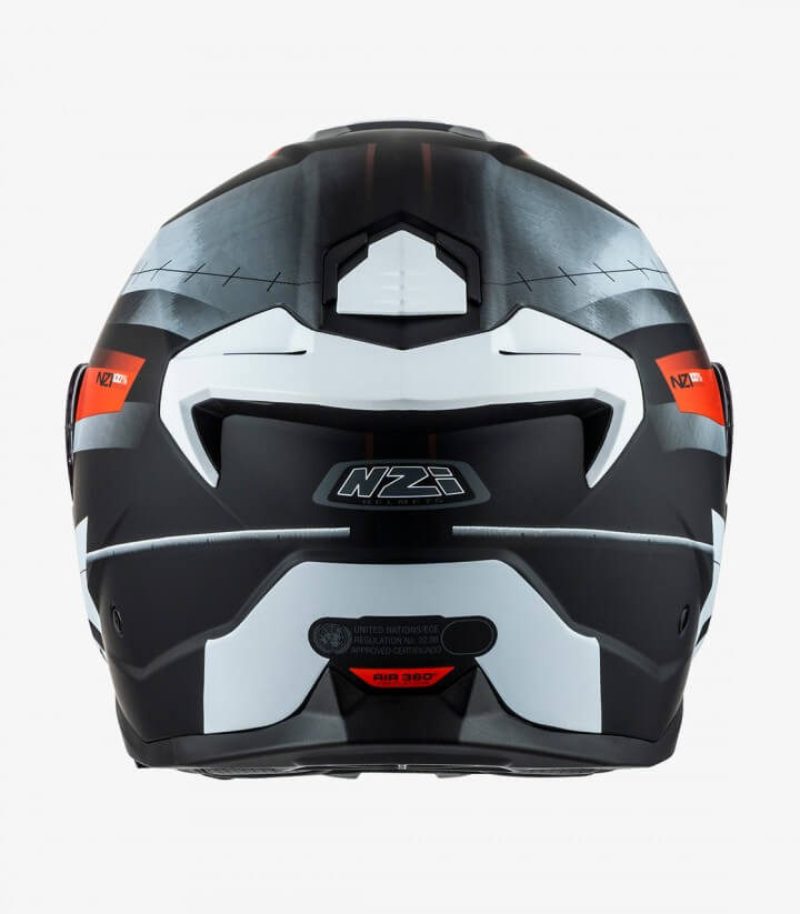 Casco Modular NZI Combi 3 Duo Metric Negro, Rojo y Blanco Mate