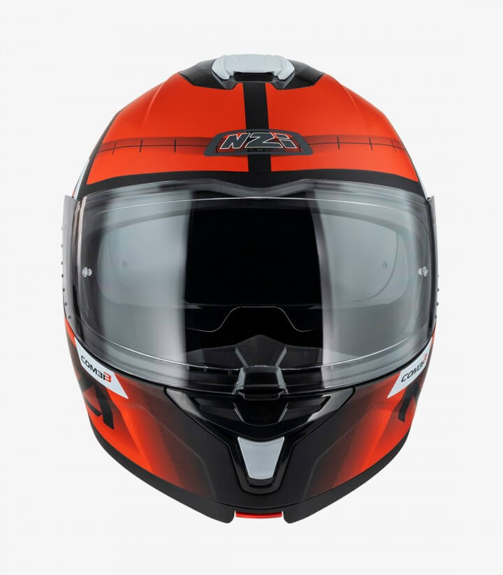 NZI Combi 3 Duo Metric Black, Red and White Matt Modular Helmet