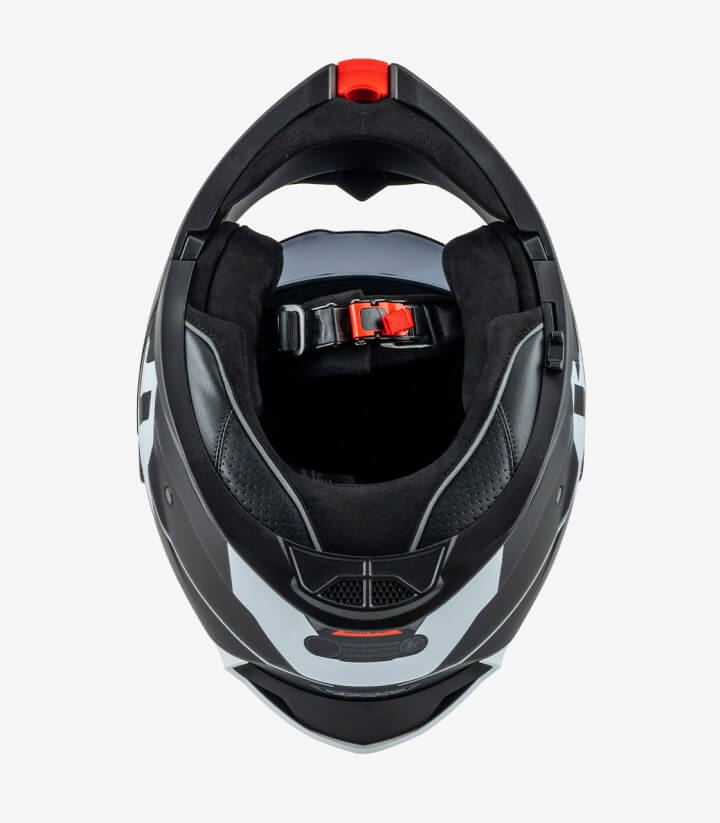 Casco Modular NZI Combi 3 Duo Metric Negro, Rojo y Blanco Mate