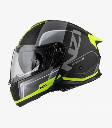NZI Combi 3 Duo Orbe Black, Anthracite and Yellow Matt Modular Helmet